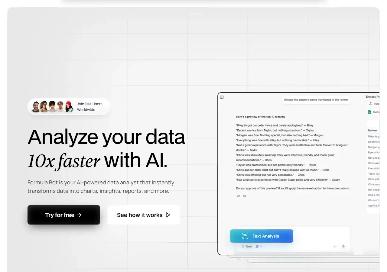 AI analytical comparison between Backona AI and What Is Formula Bot