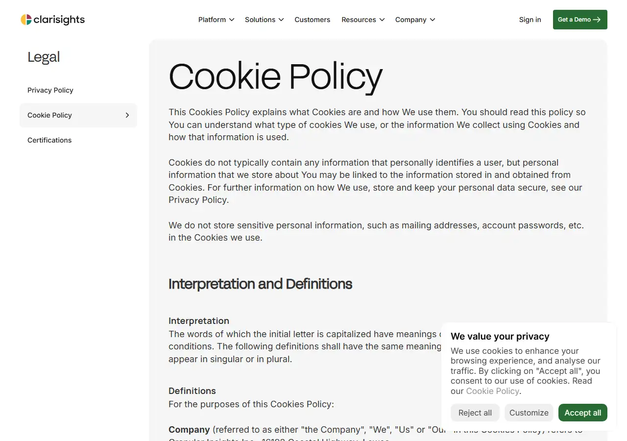 AI analytical comparison between Backona AI and What Is Clarisights
