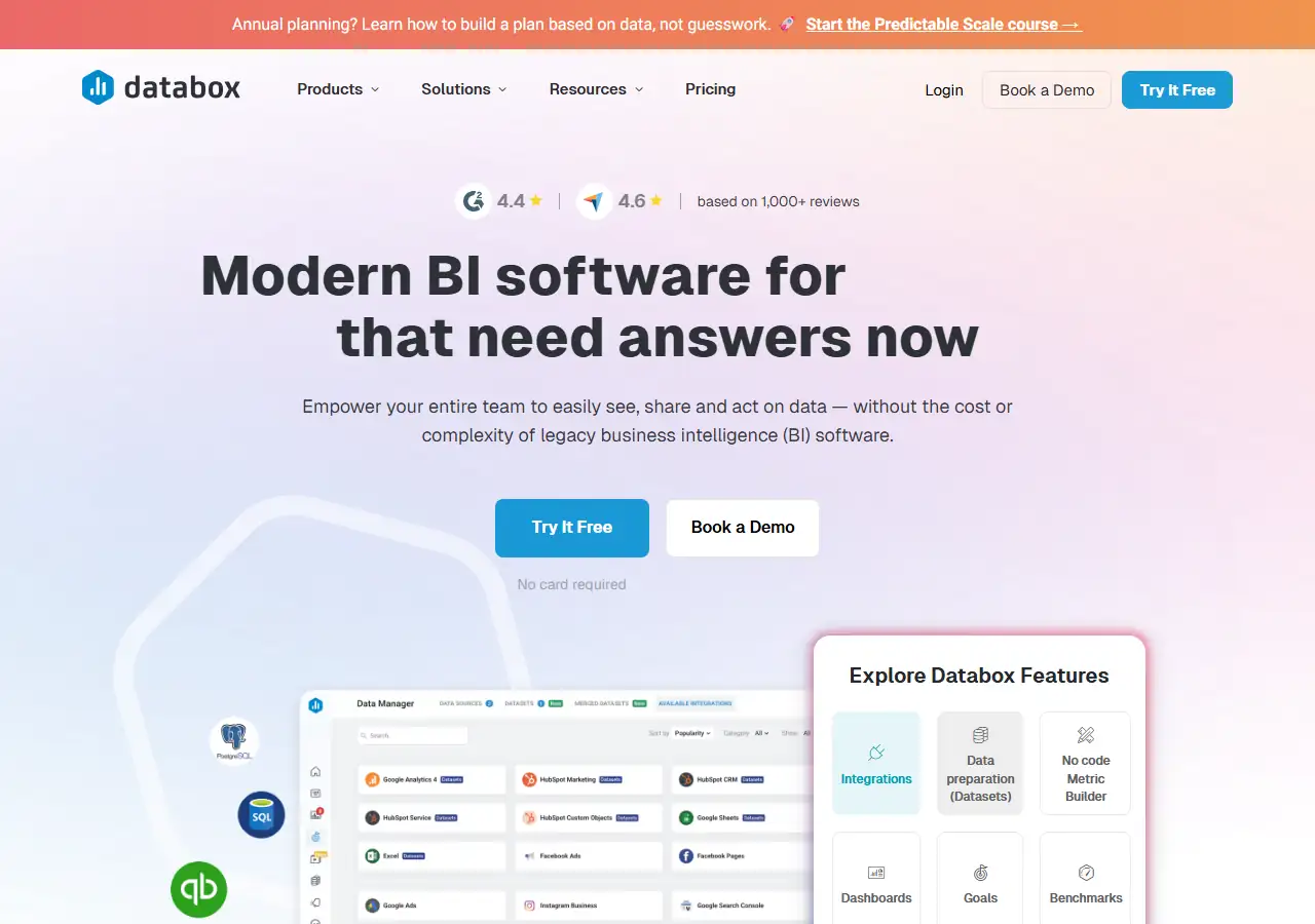 AI analytical comparison between Backona AI and 📊  Databox